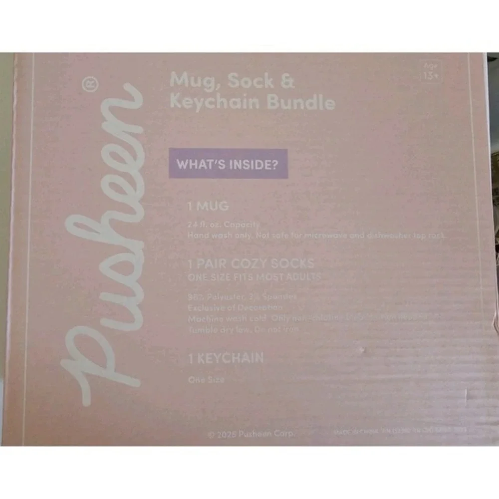 Pusheen Cat Mug, Socks & Keychain Bundle Pink Gift Set New Limited Edition‎ 2025